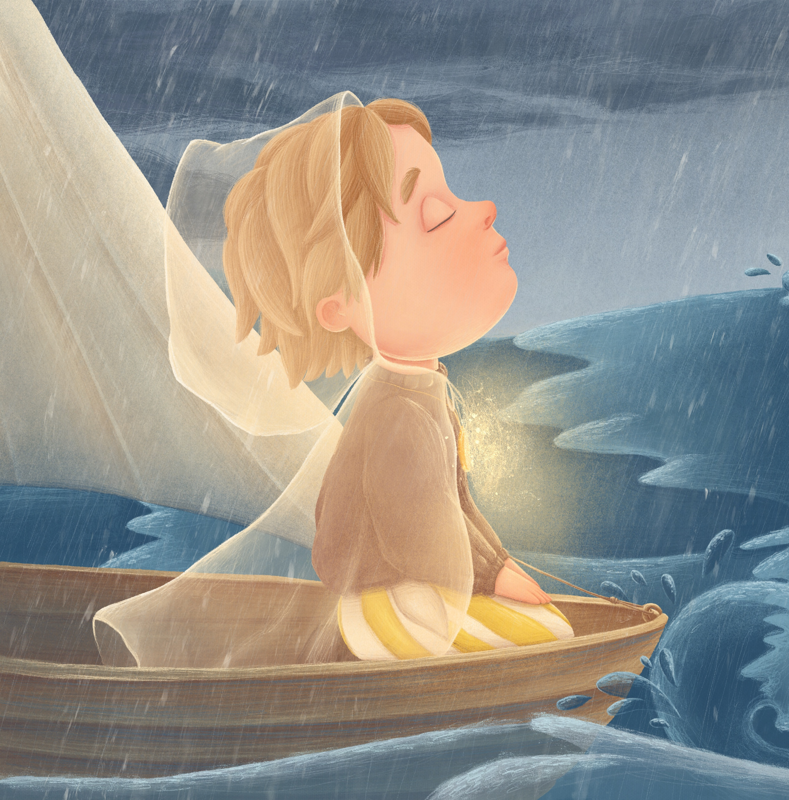 The explorer in a boat, making room for changing feelings